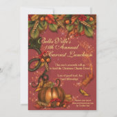 herfst Harvest Celebration Invitations Kaart (Achterkant)