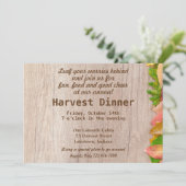 Herfst Harvest Dinner Kaart (Staand voorkant)