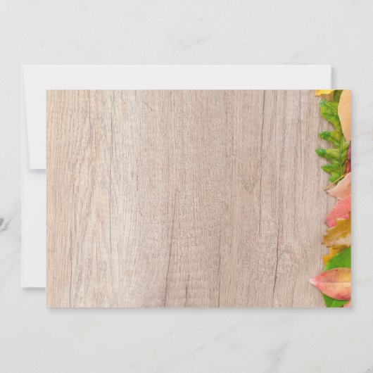 Herfst Harvest Dinner Kaart (Achterkant)