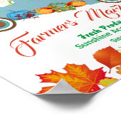 Herfst Harvest Farmer Market Pumpkin Patch Farmhou Poster (Hoek)