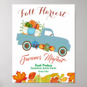 Herfst Harvest Farmer Market Pumpkin Patch Farmhou Poster (Voorkant)
