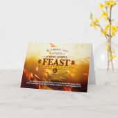 Herfst Harvest Feest Groeten Kaart (Gele Bloem)