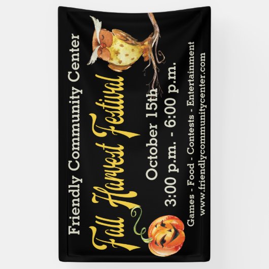 Herfst Harvest Festival Gemeenschapscentrum Kerk Spandoek (Verticaal)