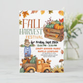 Herfst Harvest Festival Invitation Kaart (Staand voorkant)
