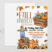 Herfst Harvest Festival Invitation Kaart (Voorkant / Achterkant)