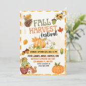 Herfst Harvest Festival Invitation Kaart (Staand voorkant)