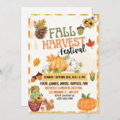 Herfst Harvest Festival Invitation Kaart (Voorkant / Achterkant)