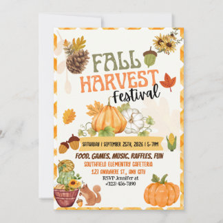 Herfst Harvest Festival Invitation Kaart