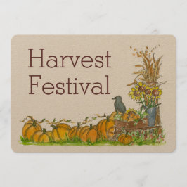 Herfst Harvest Festival Invitation Pumpkin Patch A Kaart