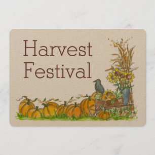 Herfst Harvest Festival Invitation Pumpkin Patch A Kaart