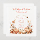 Herfst Harvest Festival Kaart (Voorkant / Achterkant)