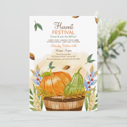 Herfst Harvest Festival Kaart (Staand voorkant)