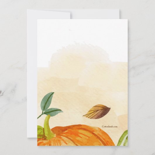 Herfst Harvest Festival Kaart (Achterkant)