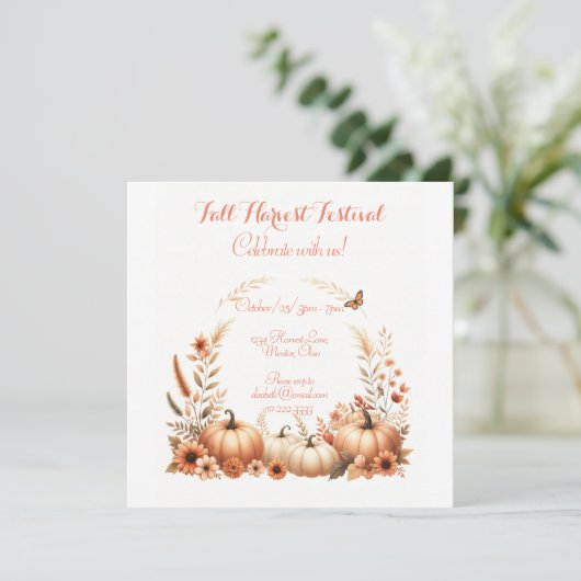 Herfst Harvest Festival Kaart (Staand voorkant)