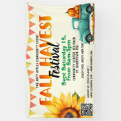 Herfst Harvest Festival qr code Spandoek (Verticaal)