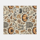 Herfst Harvest Fleece Deken (Voorkant (Horizontaal))