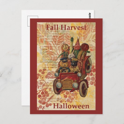 Herfst Harvest Halloween Briefkaart (Voorkant / Achterkant)