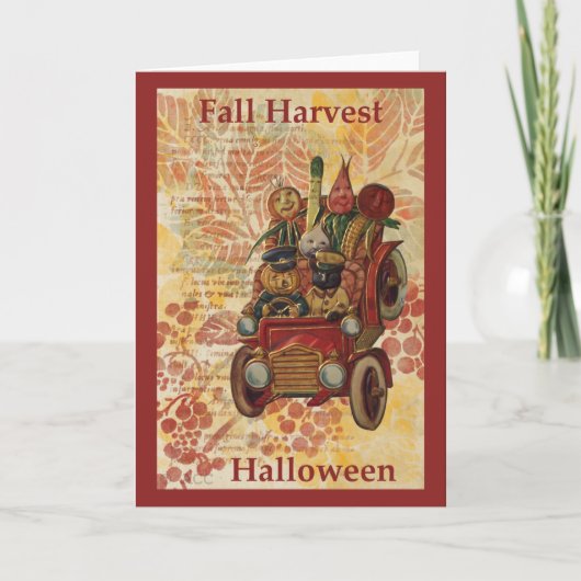 Herfst Harvest Halloween Kaart (Voorkant)