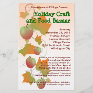 herfst Harvest Holiday Craft Bazaar Small Flyer