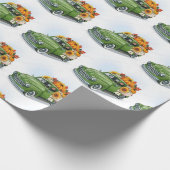 Herfst Harvest in een Green Truck Cadeaupapier (Hoek)