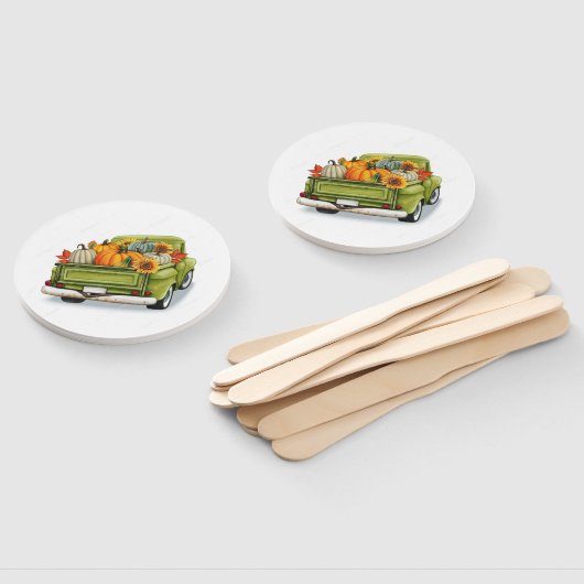 Herfst Harvest in een Green Truck Handwaaier (Niet-gemonteerd)