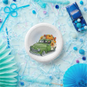 Herfst Harvest in een Green Truck Latte Mok Papieren Kommen (Feest)