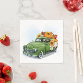 Herfst Harvest in een Green Truck Servet (Insitu)