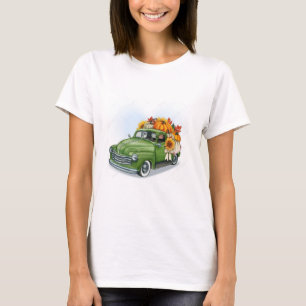 Herfst Harvest in een Green Truck T-shirt