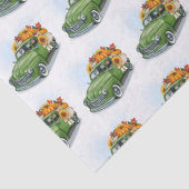 Herfst Harvest in een Green Truck Tissuepapier (Detail)