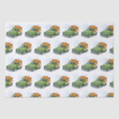 Herfst Harvest in een Green Truck Tissuepapier (Voorkant)