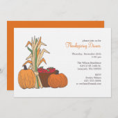 Herfst Harvest Invitation Kaart (Voorkant / Achterkant)