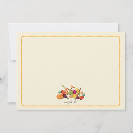 Herfst Harvest Invitation Kaart (Achterkant)