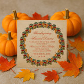 Herfst Harvest Leaves Thanksgiving Invite Kaart