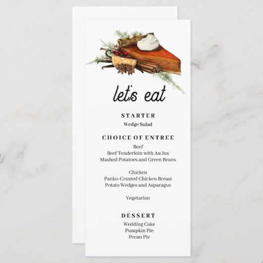 Herfst Harvest Menu (Voorkant / Achterkant)