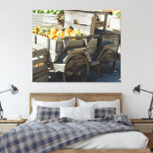 Herfst Harvest op Pumpkin Patch op een Canvas Afdruk (Insitu (Slaapkamer))