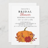 Herfst Harvest Oranje pompoen met bloemen Kaart (Voorkant / Achterkant)