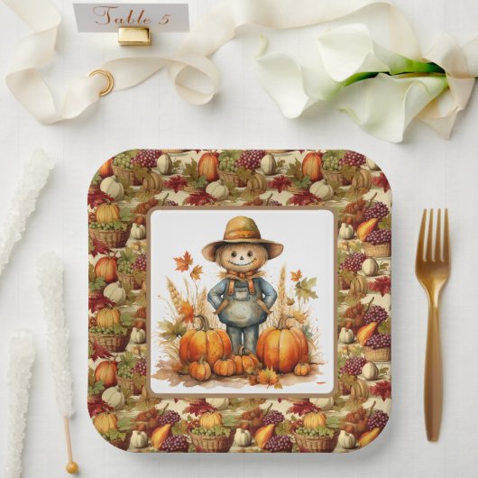 Herfst Harvest Papieren Bordje (Huwelijk)