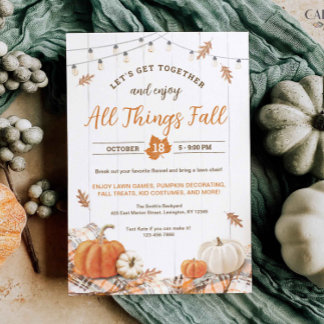 Herfst Harvest Party All Things Herfst Invitation Kaart
