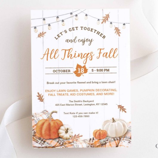 Herfst Harvest Party All Things Herfst Invitation Kaart