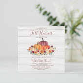 Herfst Harvest Party Community Church Picnic Kaart (Staand voorkant)