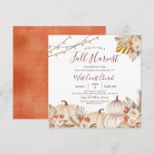 Herfst Harvest Party, Herfst Fest, Herfst Communit Kaart (Voorkant / Achterkant)