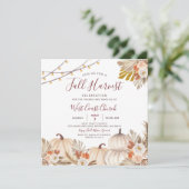 Herfst Harvest Party, Herfst Fest, Herfst Communit Kaart (Staand voorkant)