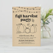Herfst Harvest Party Invitation Kaart (Staand voorkant)