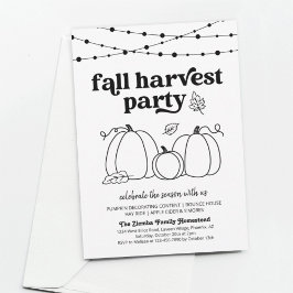 Herfst Harvest Party Invitation Kaart