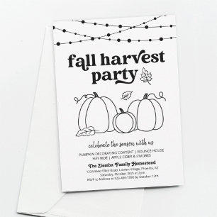 Herfst Harvest Party Invitation Kaart