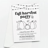 Herfst Harvest Party Invitation Kaart