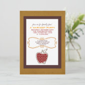 Herfst Harvest Party Invitations Kaart (Staand voorkant)