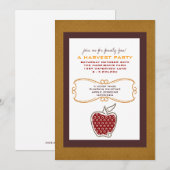 Herfst Harvest Party Invitations Kaart (Voorkant / Achterkant)