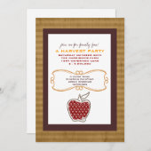 Herfst Harvest Party Invitations Kaart (Voorkant / Achterkant)