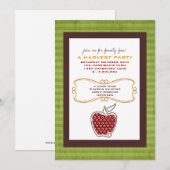 Herfst Harvest Party Invitations Kaart (Voorkant / Achterkant)